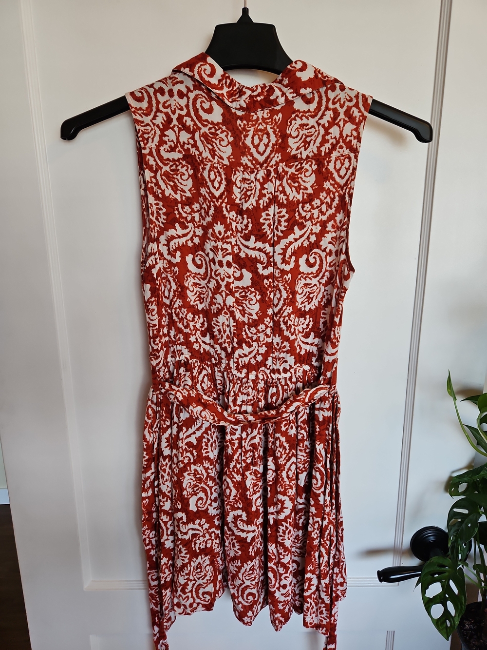 Love Tree Rust & White Paisley Print Mini Dress - Picture 4 of 5